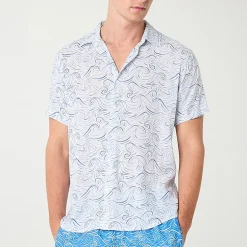 Endless Summer Mens Striped Short Sleeve Swim Shirt
