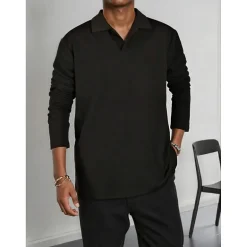 Enigma Meadows Retro Polo Collar Long Sleeve Casual Shirt