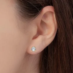 Ever Star 1/2 CT. T.W. Lab-Grown (G / SI1-SI2) Diamond 10K or 14K Gold Round Stud Earrings