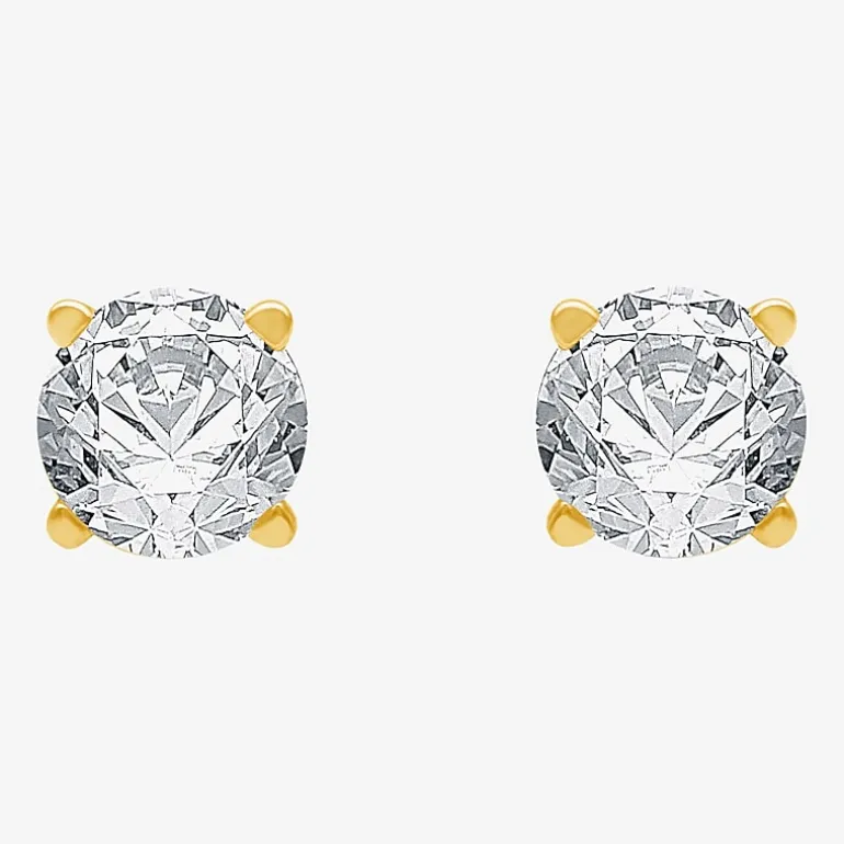 Ever Star 1/2 CT. T.W. Lab-Grown (G / SI1-SI2) Diamond 10K or 14K Gold Round Stud Earrings