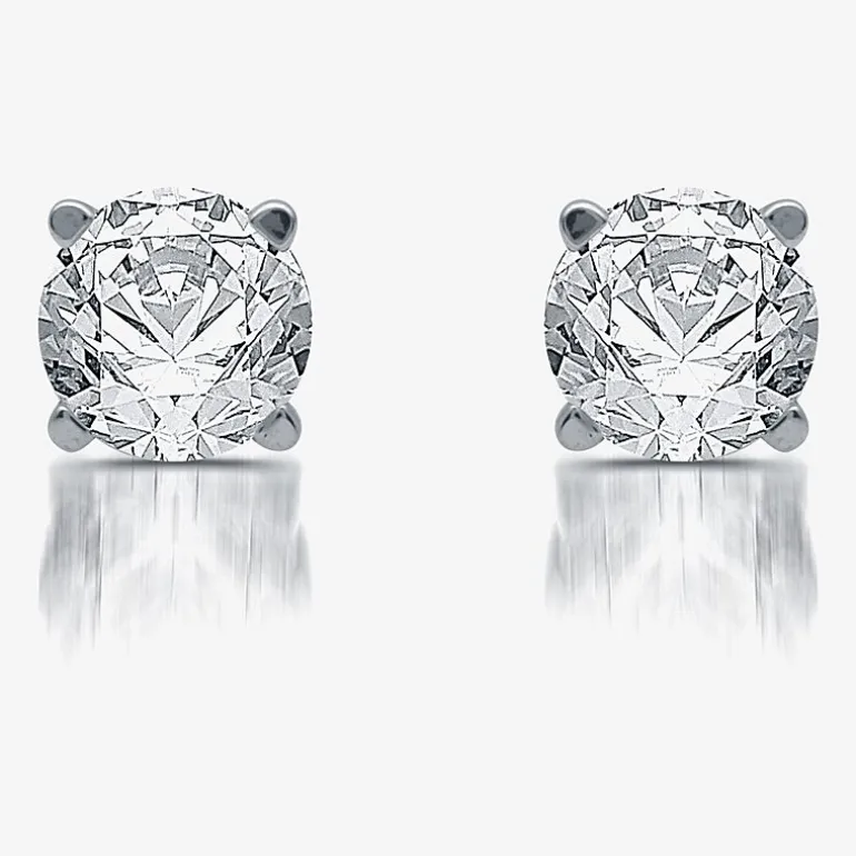 Ever Star 1/2 CT. T.W. Lab-Grown (G / SI1-SI2) Diamond 10K or 14K Gold Round Stud Earrings