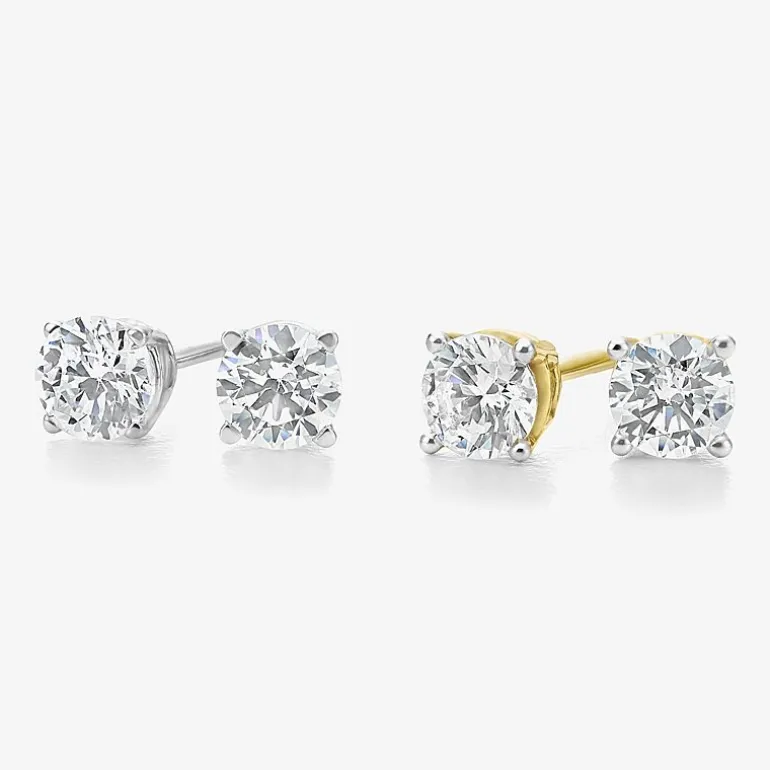 Ever Star 1/2 CT. T.W. Lab-Grown (G / SI1-SI2) Diamond 10K or 14K Gold Round Stud Earrings