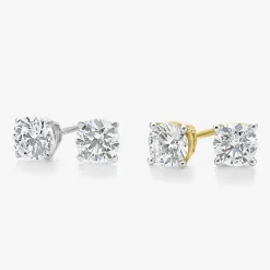 Ever Star 1/2 CT. T.W. Lab-Grown (G / SI1-SI2) Diamond 10K or 14K Gold Round Stud Earrings