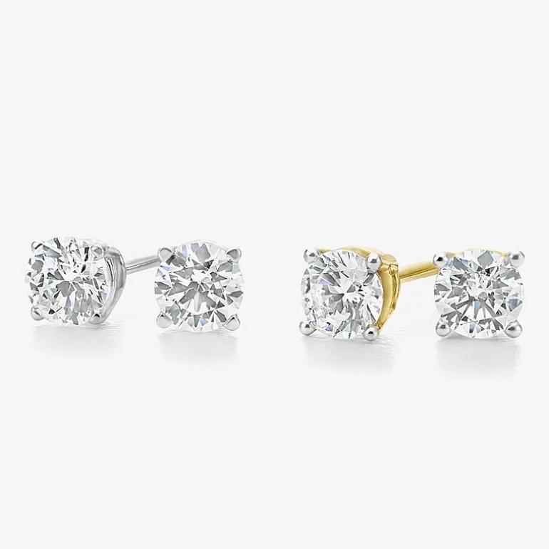 Ever Star 1/2 CT. T.W. Lab-Grown (G / SI1-SI2) Diamond 10K or 14K Gold Round Stud Earrings