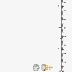 Ever Star 3 CT. T.W. Lab-Grown ( G/SI1-SI2 ) Diamond 14K Gold Round Stud Earrings