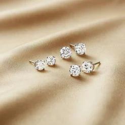 Ever Star 1 3/8 CT. T.W. Lab-Grown (G / SI1-SI2)  Diamond 10K or 14K Gold Round Stud Earrings