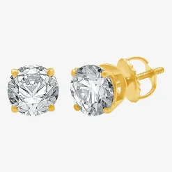 Ever Star 1 3/8 CT. T.W. Lab-Grown (G / SI1-SI2)  Diamond 10K or 14K Gold Round Stud Earrings
