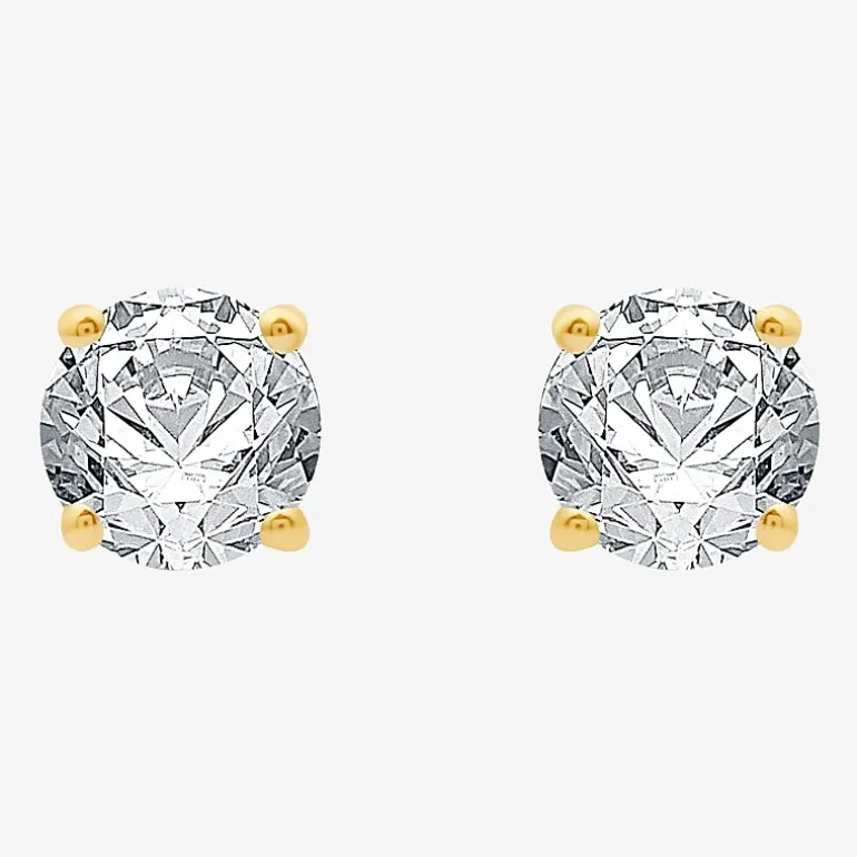 Ever Star 3/4 CT. T.W. Lab-Grown (G / SI1-SI2) Diamond 10K or 14K Gold Round Stud Earrings