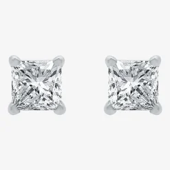 Everstar 1/2 CT. T.W. Lab-Grown (G / SI1-SI2) Diamond Princess-cut Stud Earrings in 10K or 14K Gold