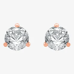 Ever Star (E-F / Si1-Si2) 1 1/2 CT. T.W. Lab Grown White Diamond 14K Gold 6.5mm Round Stud Earrings
