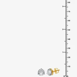 Ever Star (E-F / Si1-Si2) 3 CT. T.W. Lab Grown White Diamond 14K Gold 8.3mm Round Stud Earrings
