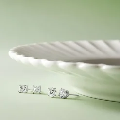 Ever Star (G / SI1-SI2) 1 CT. T.W. Lab-Grown Diamond Princess-cut Stud Earrings in 10K or 14K Gold