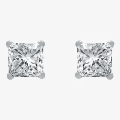 Ever Star (G / SI1-SI2) 1 CT. T.W. Lab-Grown Diamond Princess-cut Stud Earrings in 10K or 14K Gold