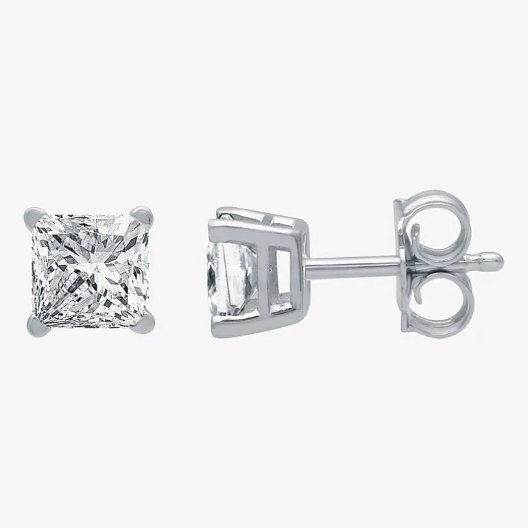 Ever Star (G / SI1-SI2) 1 CT. T.W. Lab-Grown Diamond Princess-cut Stud Earrings in 10K or 14K Gold