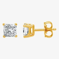 Ever Star (G / SI1-SI2) 1 CT. T.W. Lab-Grown Diamond Princess-cut Stud Earrings in 10K or 14K Gold