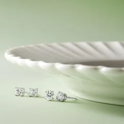 Ever Star (G / SI1-SI2) 1 CT. T.W. Lab-Grown Diamond Princess-cut Stud Earrings in 10K or 14K Gold