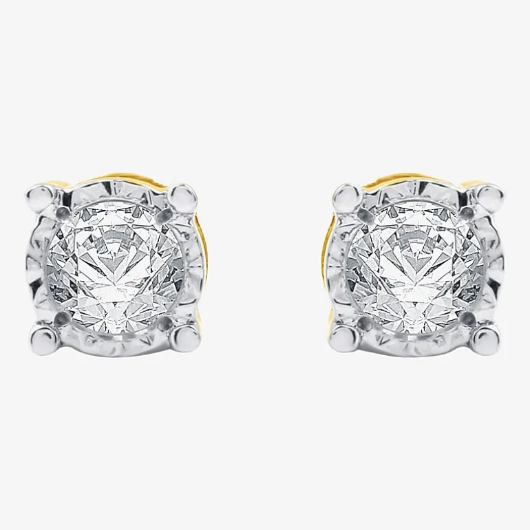 Ever Star (G / SI1-SI2) 1/2 CT. T.W. Lab Grown White Diamond Sterling Silver Round 2-pc. Jewelry Set