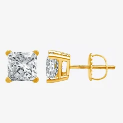 Ever Star (G / SI1-SI2) 2 CT. T.W. Lab-Grown Diamond 10K or 14K Gold Princess Stud Earrings