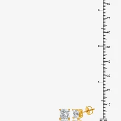 Ever Star (G / SI1-SI2) 2 CT. T.W. Lab-Grown Diamond 10K or 14K Gold Princess Stud Earrings