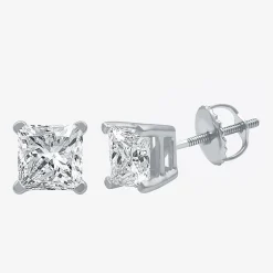 Ever Star (G / SI1-SI2) 2 CT. T.W. Lab-Grown Diamond 10K or 14K Gold Princess Stud Earrings