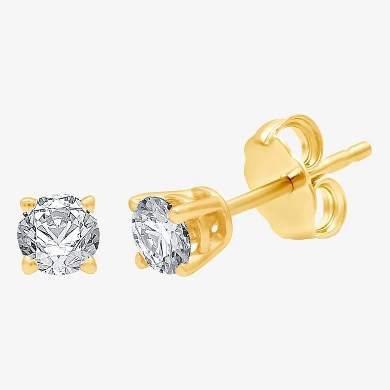 Ever Star (G / VS2) 1 CT. T.W. Lab Grown White Diamond 14K Gold 5.2mm Round Stud Earrings