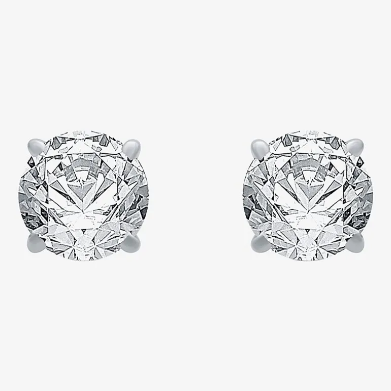 Ever Star (G / VS2) 1 1/2 CT. T.W. Lab Grown White Diamond 14K Gold 5.8mm Stud Earrings