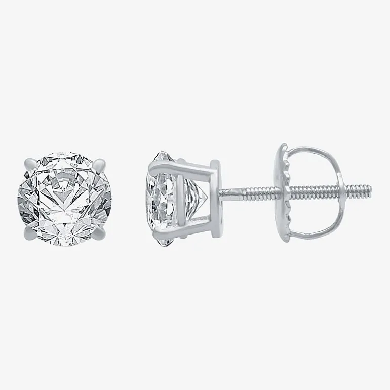 Ever Star (G / VS2) 1 1/2 CT. T.W. Lab Grown White Diamond 14K Gold 5.8mm Stud Earrings