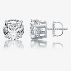 Ever Star (G / VS2) 2 CT. T.W. Lab Grown White Diamond 14K Gold 6.3mm Round Stud Earrings