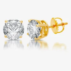 Ever Star (G / VS2) 2 CT. T.W. Lab Grown White Diamond 14K Gold 6.3mm Round Stud Earrings