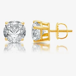 Ever Star (G / VS2) 2 CT. T.W. Lab Grown White Diamond 14K Gold 6.3mm Round Stud Earrings