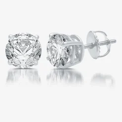 Ever Star (G / VS2) 2 CT. T.W. Lab Grown White Diamond 14K Gold 6.3mm Round Stud Earrings