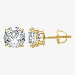 Ever Star (G / Vs1-Vs2) 5 CT. T.W. Lab Grown White Diamond 14K Gold 14K Gold Round Stud Earrings