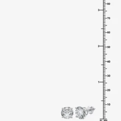 Ever Star (G / Vs1-Vs2) 5 CT. T.W. Lab Grown White Diamond 14K Gold 14K Gold Round Stud Earrings