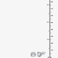 Ever Star (G / Vs1-Vs2) 4 CT. T.W. Lab Grown White Diamond 14K Gold Round Stud Earrings
