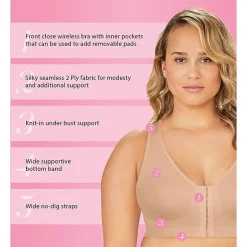 Exquisite Form FULLY® Seamless Wireless Full Coverage Bra with Front Closure -5101000