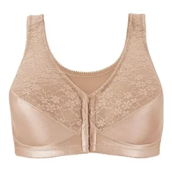 Exquisite Form®  Women's FULLY Lace Wireless Back & Posture Support Bra with Front Closure-5100565