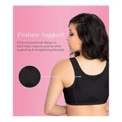 Exquisite Form®  Women's FULLY Lace Wireless Back & Posture Support Bra with Front Closure-5100565