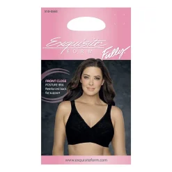 Exquisite Form®  Women's FULLY Lace Wireless Back & Posture Support Bra with Front Closure-5100565