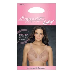 Exquisite Form®  Women's FULLY Lace Wireless Back & Posture Support Bra with Front Closure-5100565