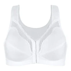 Exquisite Form® Women's FULLY Wireless Cotton Back & Posture Support Bra with Front Closure & Lace- 5100531