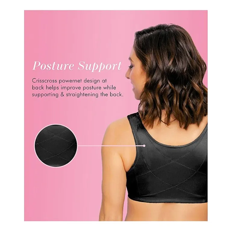 Exquisite Form® Women's FULLY Wireless Cotton Back & Posture Support Bra with Front Closure & Lace- 5100531