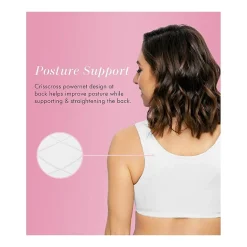 Exquisite Form® Women's FULLY Wireless Cotton Back & Posture Support Bra with Front Closure & Lace- 5100531