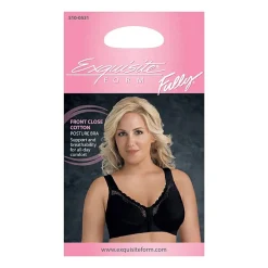Exquisite Form® Women's FULLY Wireless Cotton Back & Posture Support Bra with Front Closure & Lace- 5100531