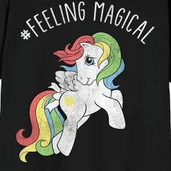 Feeling Magical Tee Womens Juniors Crew Neck Short Sleeve Loose Fit My Little Pony Nickelodeon Graphic T-Shirt