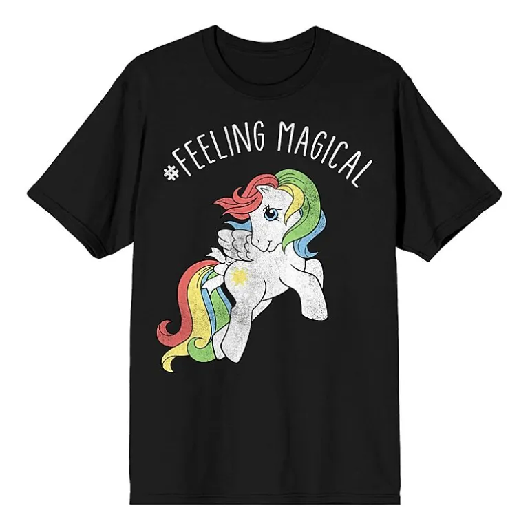 Feeling Magical Tee Womens Juniors Crew Neck Short Sleeve Loose Fit My Little Pony Nickelodeon Graphic T-Shirt