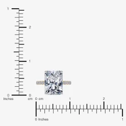(F-G /Vs2-Si1) Womens 2 1/4 CT. T.W. Lab Grown White Diamond 14K Gold Rectangular Side Stone Engagement Ring