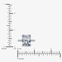(F-G /Vs2-Si1) Womens 2 1/4 CT. T.W. Lab Grown White Diamond 14K Gold Rectangular Side Stone Engagement Ring