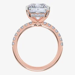 (F-G /Vs2-Si1) Womens 2 1/4 CT. T.W. Lab Grown White Diamond 14K Gold Rectangular Side Stone Engagement Ring
