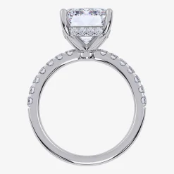 (F-G /Vs2-Si1) Womens 10 1/2 Ct. T.W. Lab Grown White Diamond 14K Gold Side Stone Engagement Ring