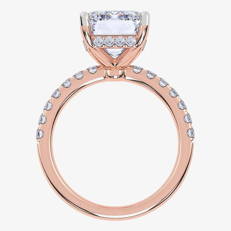 (F-G /Vs2-Si1) Womens 10 1/2 Ct. T.W. Lab Grown White Diamond 14K Gold Side Stone Engagement Ring